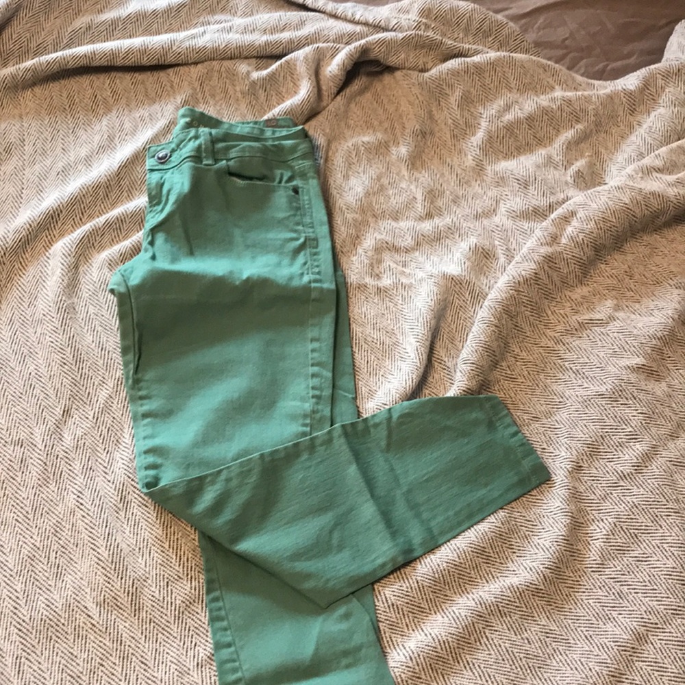 Ankle robin egg jeans
